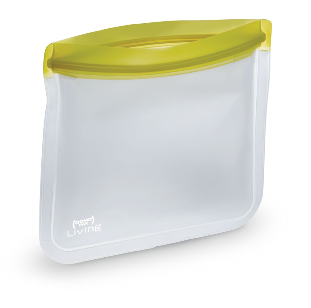 Waterproof bag, SMART BAG MEDIUM, 22 x 19,5 cm, Transparent / Lime
