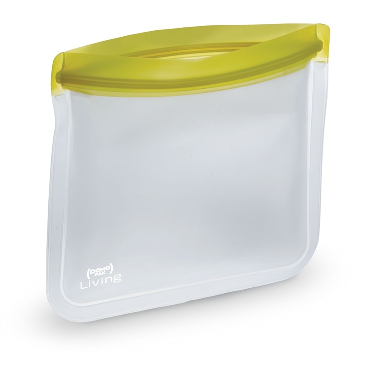 Waterproof bag, SMART BAG MEDIUM, 22 x 19,5 cm, Transparent / Lime