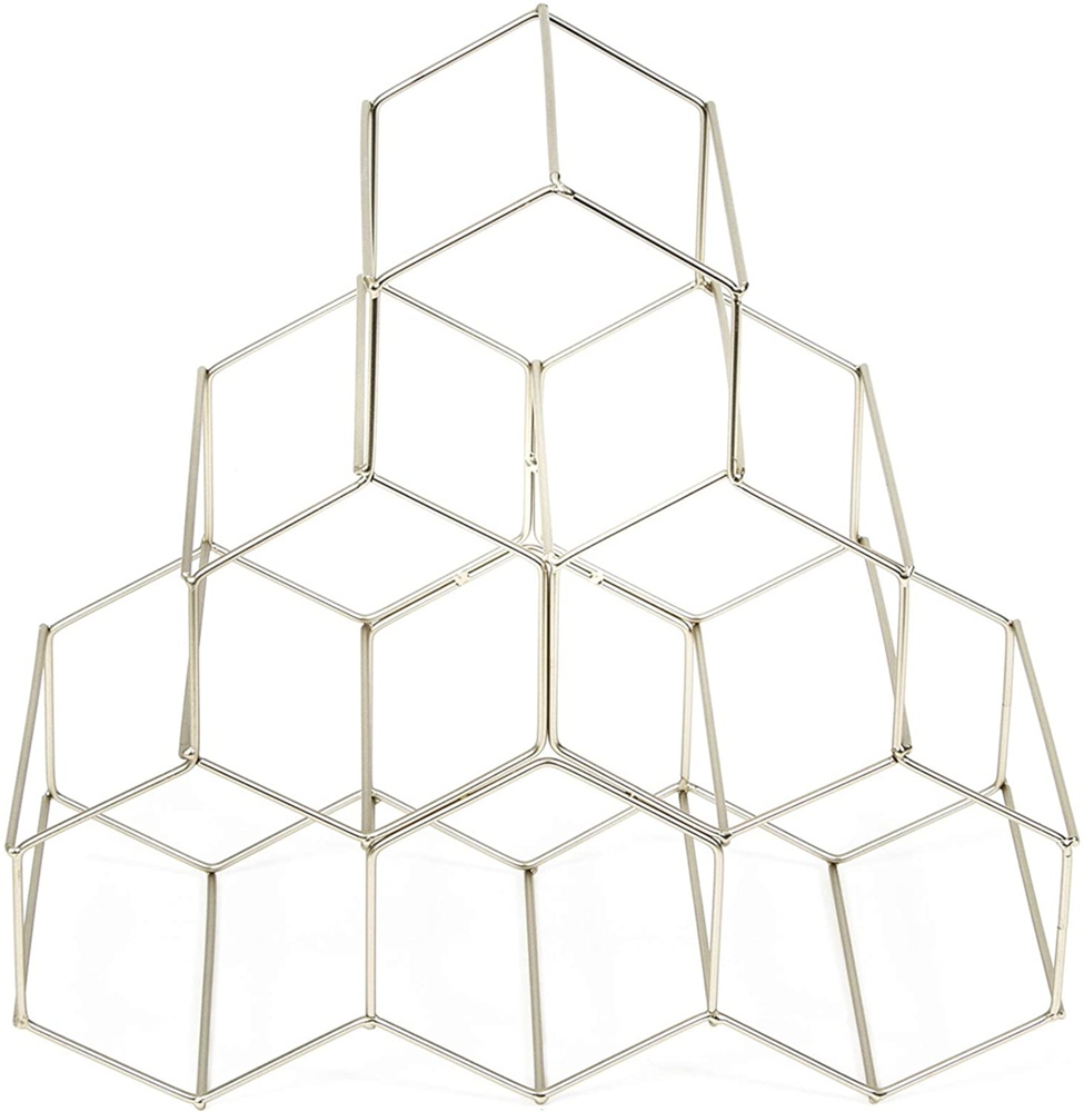 Wine Rack for 6 Bottles, CIRCOLARE , 30 x 14 x H29cm, Silver
