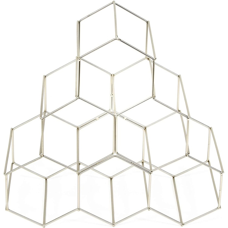 Wine Rack for 6 Bottles, CIRCOLARE , 30 x 14 x H29cm, Silver