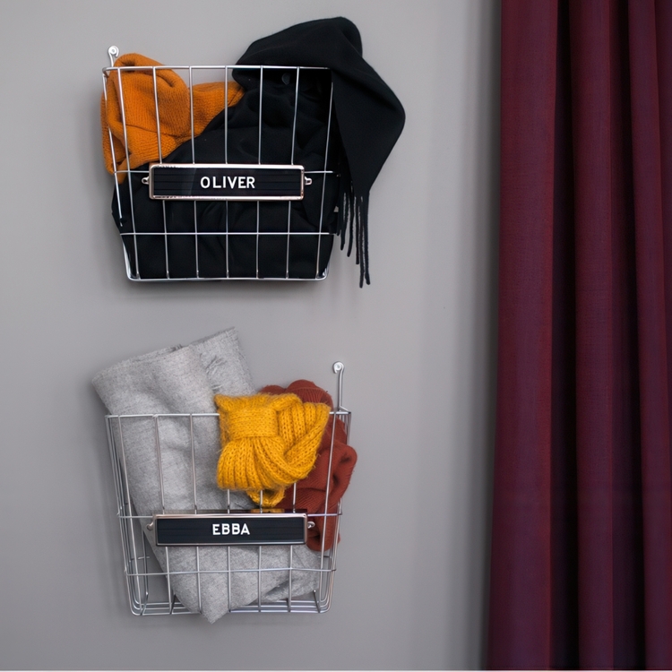 Letter Basket / Wall Basket, Wall Hanging, HABO, 27 x 13 x H 29 cm, Steel Wire,