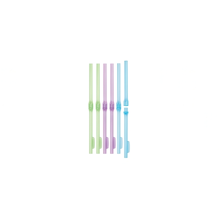 Drinking Straws, Reusable, SISTEMA HYDRATE, Set of 6, Blue, green & purple