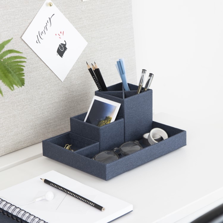 Desktop organizer, BIGSO LENA CANVAS, Blue 