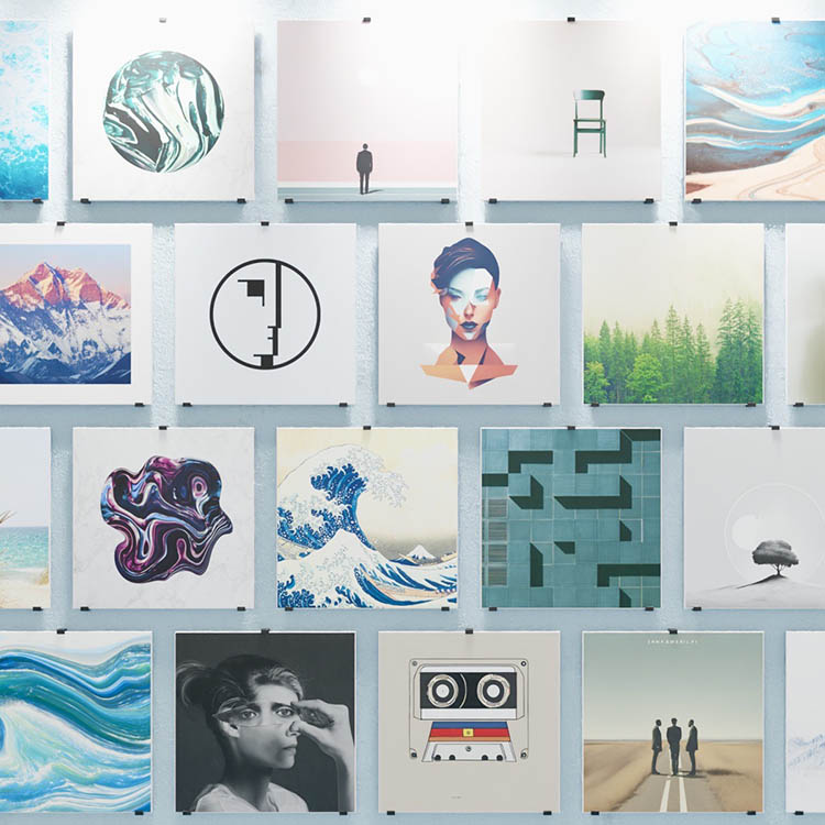 Self-adhesive LP cover hooks