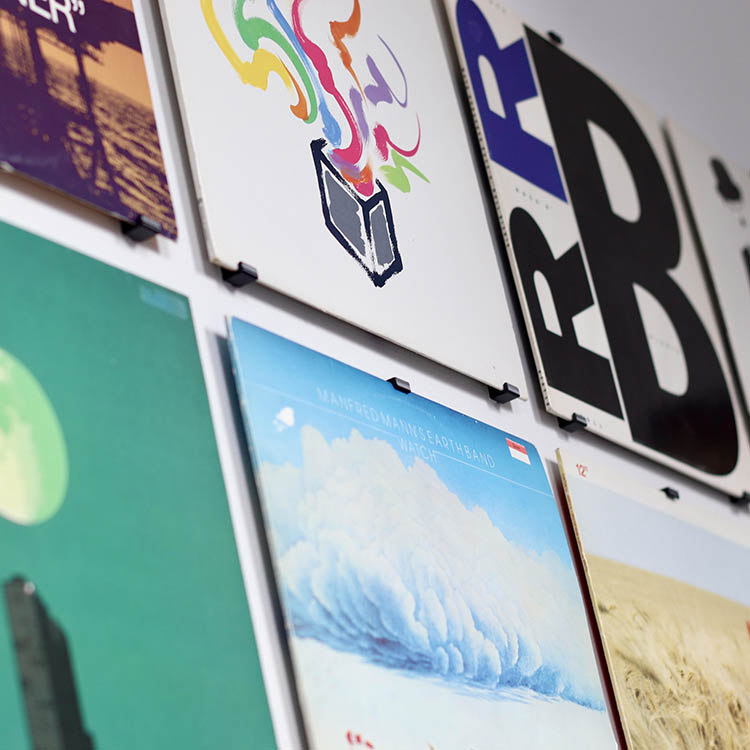 Self-adhesive LP cover hooks