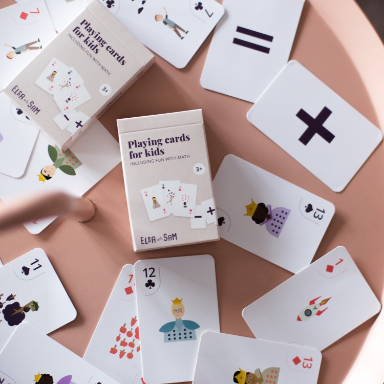 Deck of cards with maths symbols