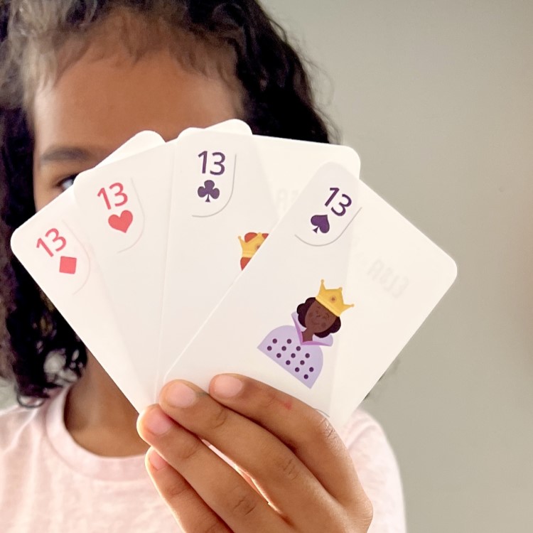 Deck of cards with maths symbols