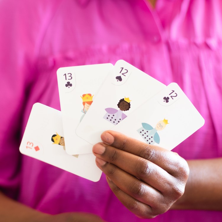 Deck of cards with maths symbols