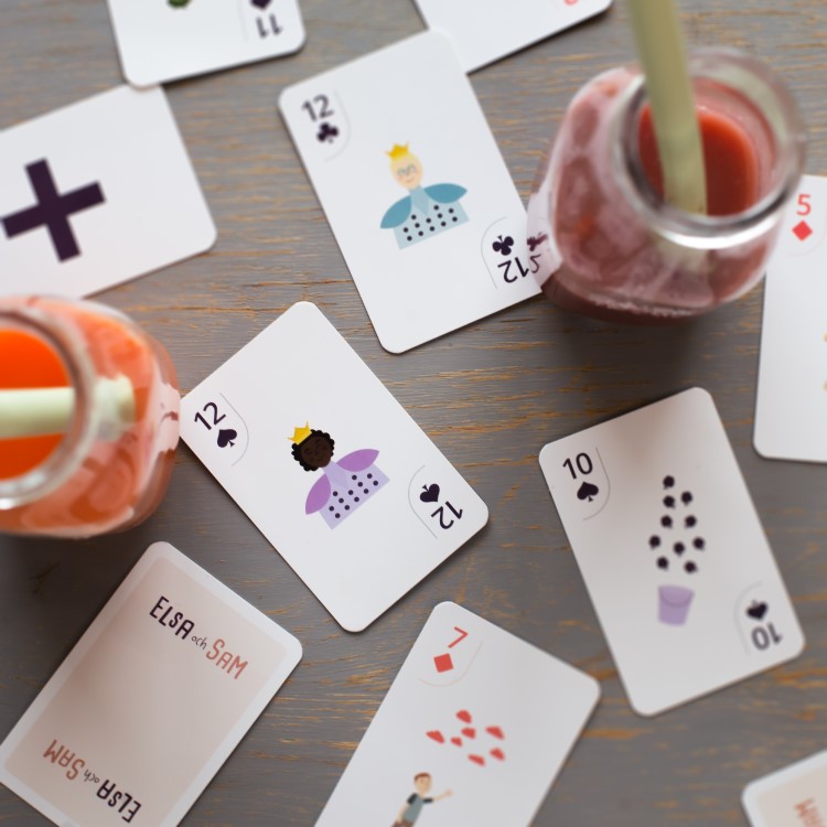 Deck of cards with maths symbols