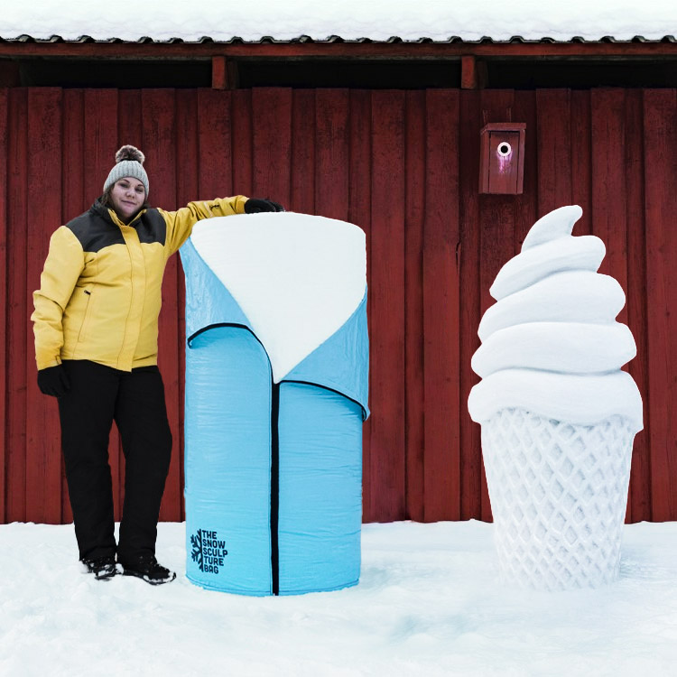 Snow sculpture sack