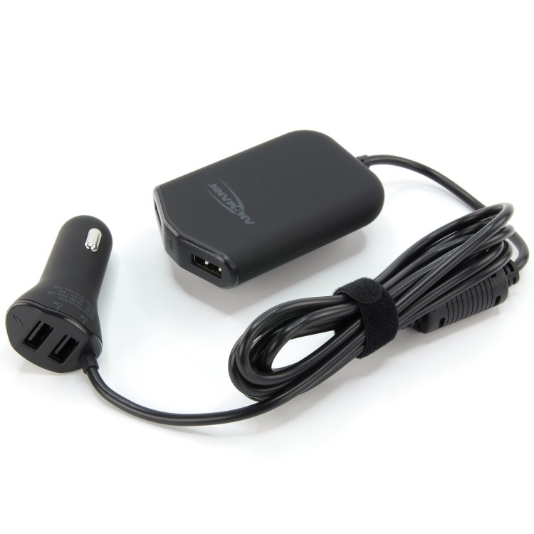 Car charger for front and rear seats in the group House & Home / Electronics / Chargers and Powerbanks at SmartaSaker.se (13848)