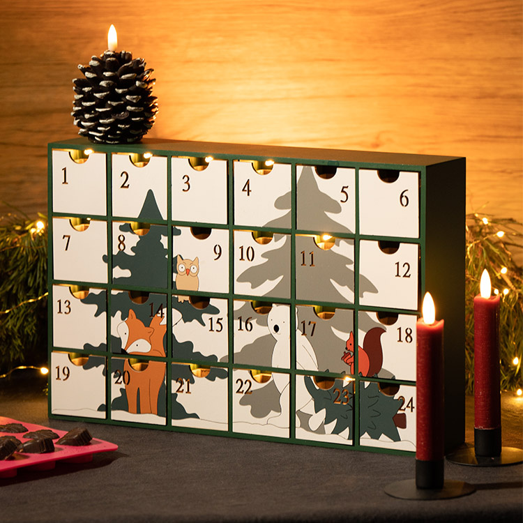 Wooden Advent Calendar House in the group Holidays / Advent & Christmas / Christmas decorations at SmartaSaker.se (13896)