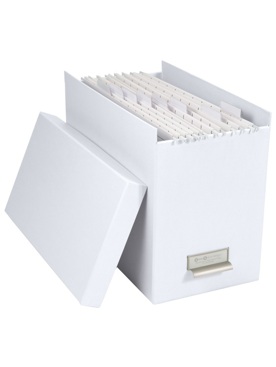 Archive box / File Drawer, BIGSO JOHAN, 35 x 18,5 x H 27 cm, White in the group Storage / Office supplies at SmartaSaker.se (40016)