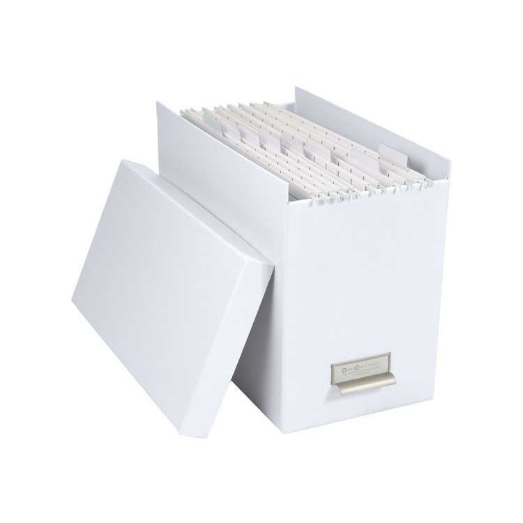 Archive box / File Drawer, BIGSO JOHAN, 35 x 18,5 x H 27 cm, White in the group Storage / Office supplies at SmartaSaker.se (40016)