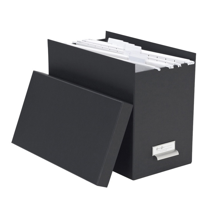 Archive box, BIGSO JOHAN, 35 x 18,5 x H 27 cm, Dark grey in the group Storage / Office supplies at SmartaSaker.se (40017)