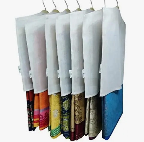 Shoulder Covers, NARROW PURE COTTON , 47 x H 47 cm, Offwhite in the group Storage / Wardrobe storage / Garment covers at SmartaSaker.se (40072)