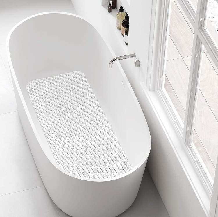 Bath Mat, Anti-Slip, SOFT PADDED, 91 x 45 cm, White in the group Storage / Bathroom storage / Bath and shower caddies at SmartaSaker.se (40078)