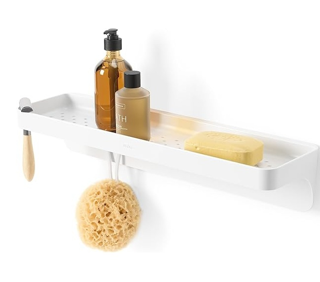 Shelf, Adhesive, UMBRA FLEX ADHESIVE, 41,3 x 11,6 x H 8,3 cm, White in the group Storage / Bathroom storage / Bath and shower caddies at SmartaSaker.se (40079)