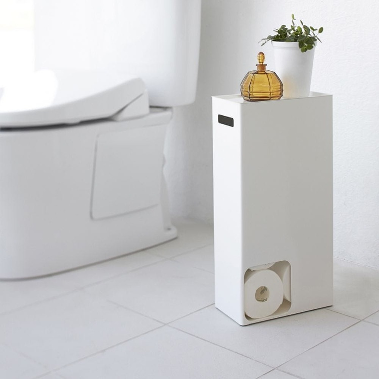 Container for toilet paper, TOWER STOCKER, 23 x 12,5 x H 48 cm, Yamazaki, White in the group Storage / Bathroom storage at SmartaSaker.se (40088)