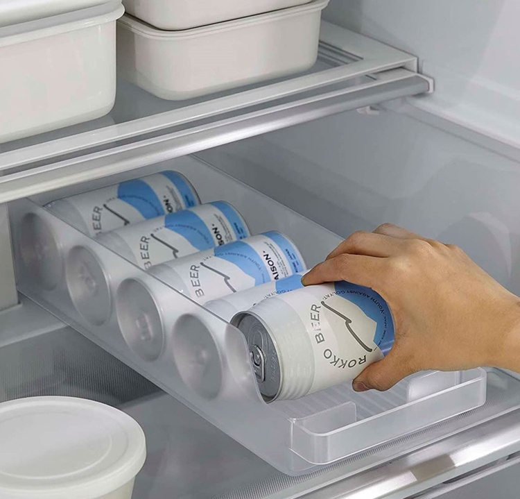 Storage box with dividers, Stackable, TOWER CAN STOCKER , Yamazaki, Tranparent in the group Storage / Kitchen storage at SmartaSaker.se (40091)