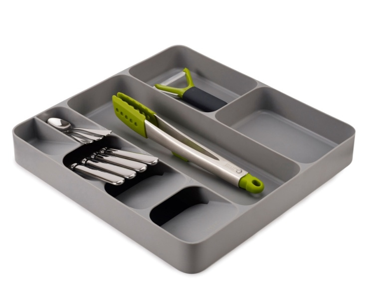 Cutlery & Utensil Tray, DRAWERSTORE, Joseph Joseph, 40 x 38,5 x H5,8 cm , Grey in the group Storage / Kitchen storage / Kitchen cabinet organizers / Cutlery drawers at SmartaSaker.se (40096)