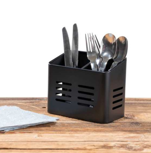 Cutlery basket, OUT DOOR KITCHEN, 16 x 9 x H 13,5 cm, Black in the group Storage / Kitchen storage / Kitchen cabinet organizers / Cutlery drawers at SmartaSaker.se (40101)