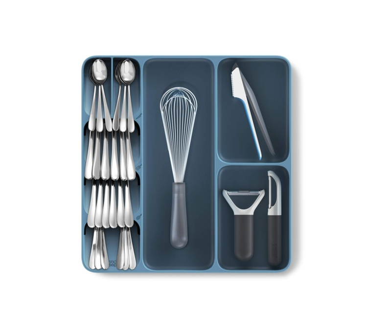 Cutlery Tray, DRAWERSTORE, Joseph Joseph, 40,6 x 38,5 x H 5,8 cm , Sky Blue in the group Storage / Kitchen storage / Kitchen cabinet organizers / Cutlery drawers at SmartaSaker.se (40121)
