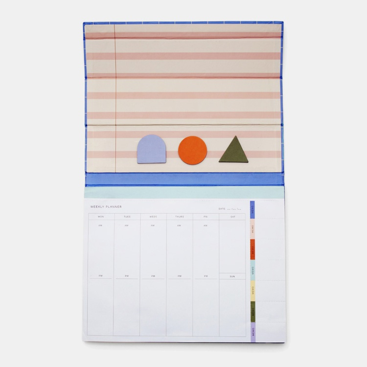Weekly Planner, MAGNETIC DESK PLANNER, Kikkerland, 22 x 1,6 x H 28 cm, Blue in the group Storage / Office supplies at SmartaSaker.se (40132)