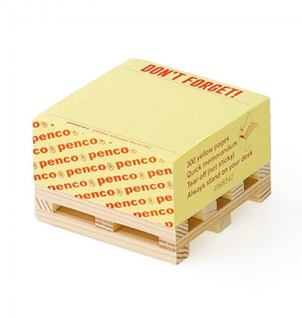 Memo Block on wodden mini pallet, DON\'T FORGET, 7,4 x 7,4 cm, Yellow in the group Storage / Office supplies at SmartaSaker.se (40134)