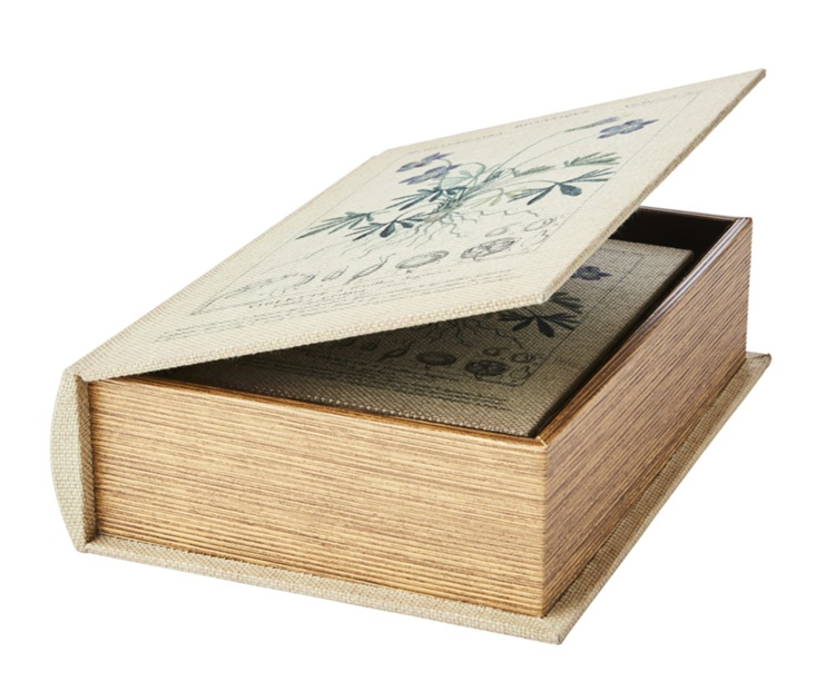 Secret Storage Book, BOTANIQUE, LARGE, 27 x 19 x H7 cm, Beige in the group Storage / Storage boxes / Mini organizers at SmartaSaker.se (40152)