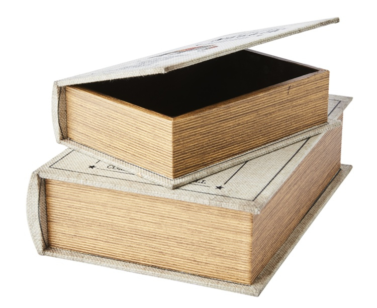 Secret Storage Book, NELLIE, SMALL, 20 x 14 x H 5,5 cm, Offwhite in the group Storage / Storage boxes / Mini organizers at SmartaSaker.se (40161)