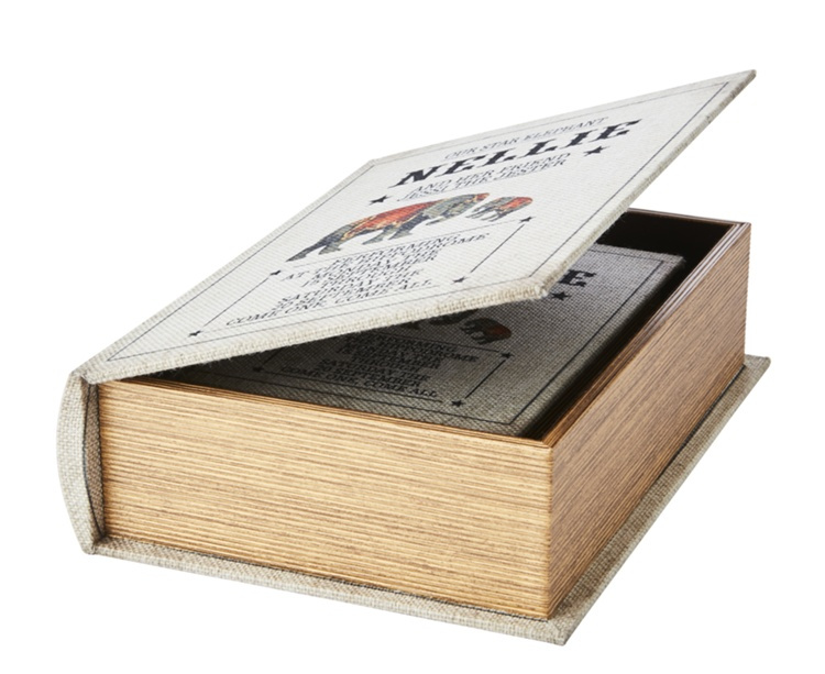 Secret Storage Book, NELLIE, LARGE, 27 x 19 x H 7 cm, Off white in the group Storage / Storage boxes at SmartaSaker.se (40162)