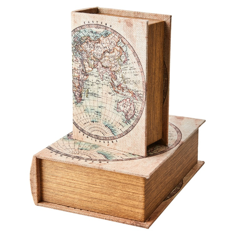 Secret Storage Book, THE WORLD MAP, SMALL, 20 x 14 x H6 cm in the group Storage / Storage boxes / Mini organizers at SmartaSaker.se (40163)