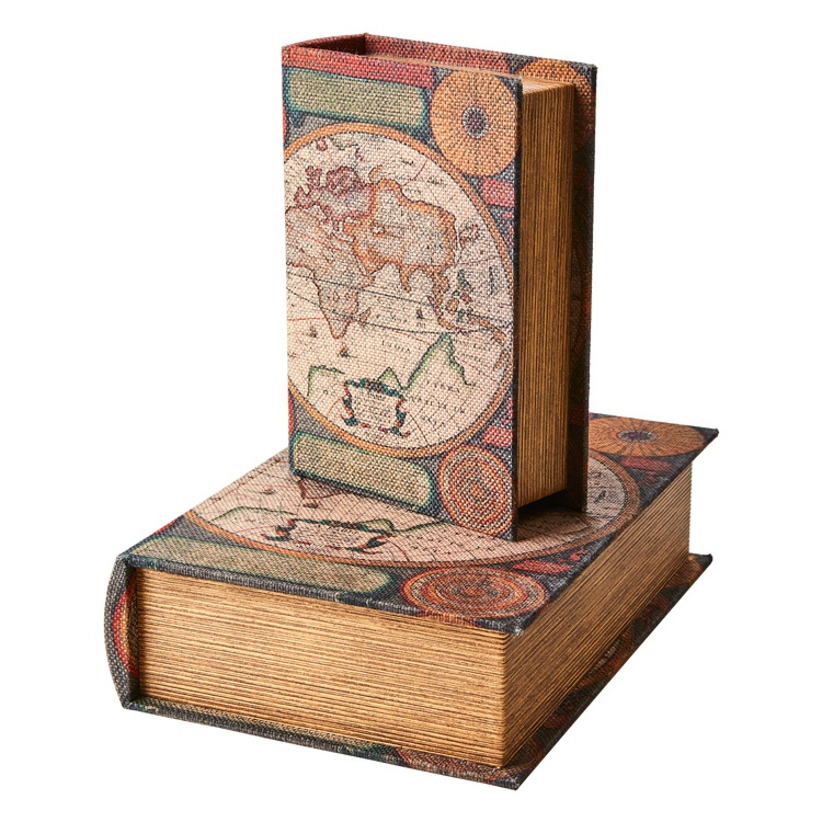 Secret Storage Book, THE WORLD MAP, SMALL, 20 x 14 x H 5 cm in the group Storage / Storage boxes / Mini organizers at SmartaSaker.se (40168)