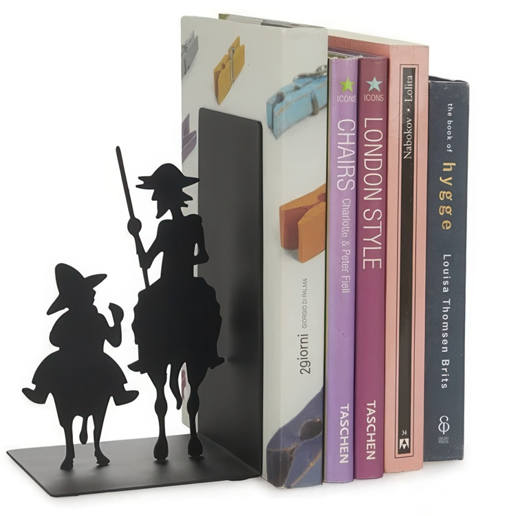 Bokstöd i metall, DON QUIJOTE, 10 x 10 x H 17, Svart in the group Storage / Office supplies / Bookends at SmartaSaker.se (40175)