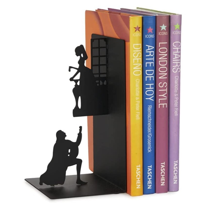 Bookend in metal, ROMEO & JULIET, 10 x 8,5 x H 17 cm, Black in the group Storage / Children’s room storage at SmartaSaker.se (40177)