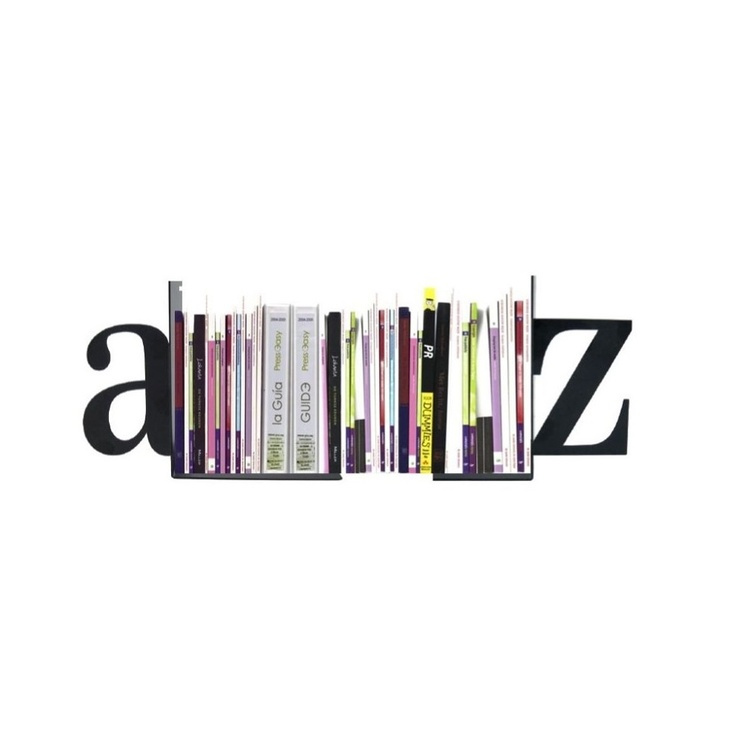 Book Ends in metal, Set of 2, A-Z, Black in the group Storage / Office supplies at SmartaSaker.se (40186)