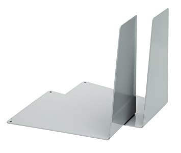 Metal bookends, Set of 2, WEDGE, 12 x 14 x H14,5 cm, Gray in the group Storage / Office supplies at SmartaSaker.se (40193)