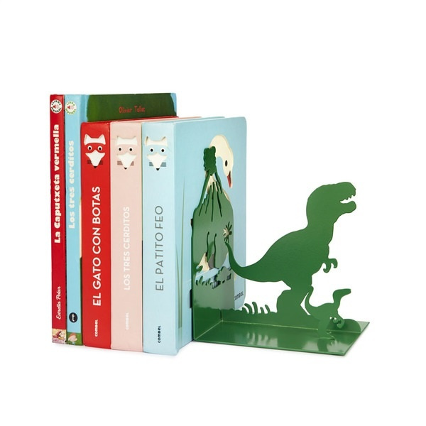 Bookend in metal, JURASSIC, 13 x 10 x H 16 cm, Green in the group Storage / Office supplies / Bookends at SmartaSaker.se (40200)