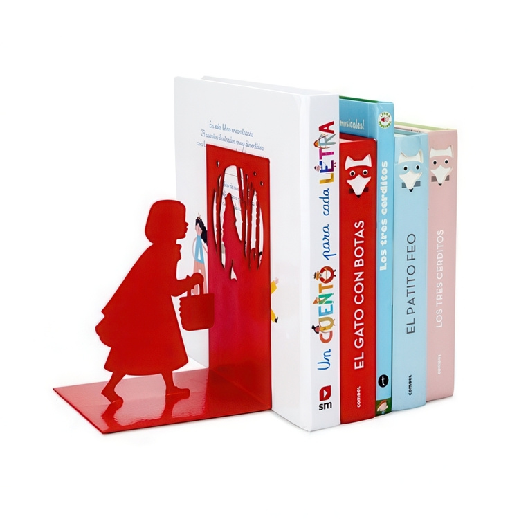 Bookend in metal, LITTLE RED, 12 x 10 x H 17 cm, Red in the group Storage / Office supplies / Bookends at SmartaSaker.se (40203)