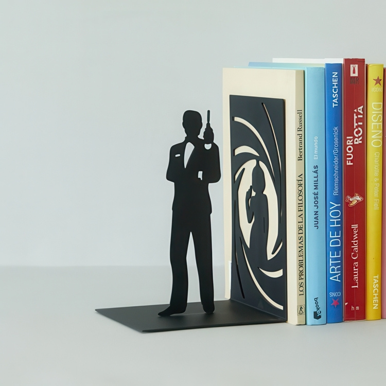 Bookend in metal, SECRET AGENT, 12 x 10 x H 17 cm, Black in the group Storage / Office supplies / Bookends at SmartaSaker.se (40206)