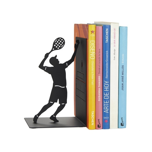 Bookend in metal, TENNIS MATCH POINT, 11 x 10 x H 17 cm, Black in the group Storage / Children’s room storage at SmartaSaker.se (40209)