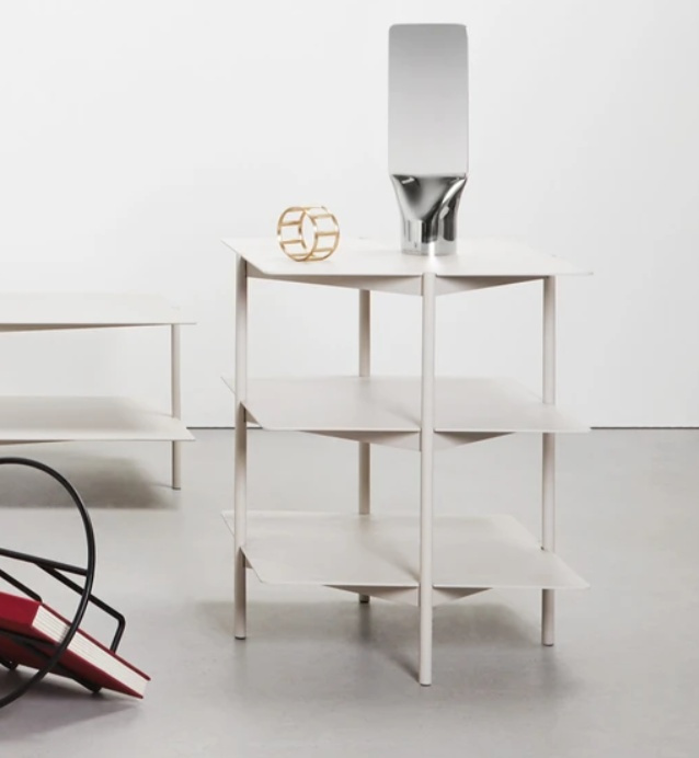Side Table / Shelf, Metall, UMBRA TIER SIDE TABLE, 42 x 42 x H 54 cm, Grey in the group Storage / Hallway storage at SmartaSaker.se (40213)