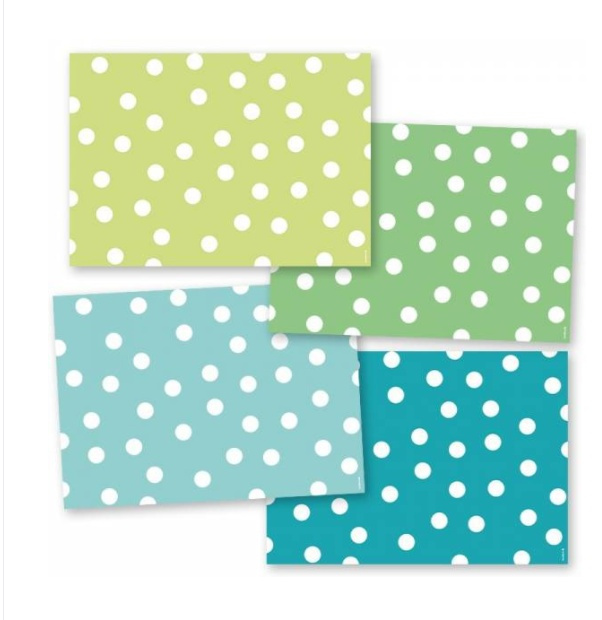Paper Placemats, 4 patterns x 12 sheets, POLKA AQUA, 42 x 30 cm, Assorted in the group Storage / Kitchen storage at SmartaSaker.se (40215)