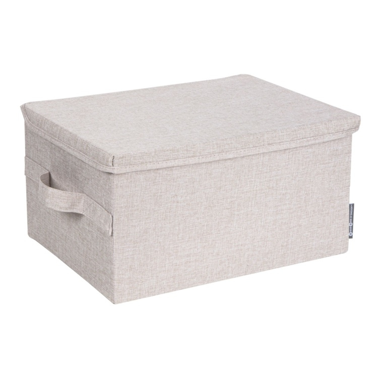 Box with lid, BIGSO MEDIUM SOFT STORAGE, 40 x 30 x H 22 cm, Beige in the group Storage / Storage boxes at SmartaSaker.se (40223)