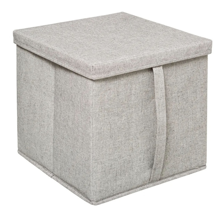 Box with lid, ORGA STORAGE BOX CUBE, 31 x 31 x H 31 cm, Beige-Grey in the group Storage / Wardrobe storage at SmartaSaker.se (40226)