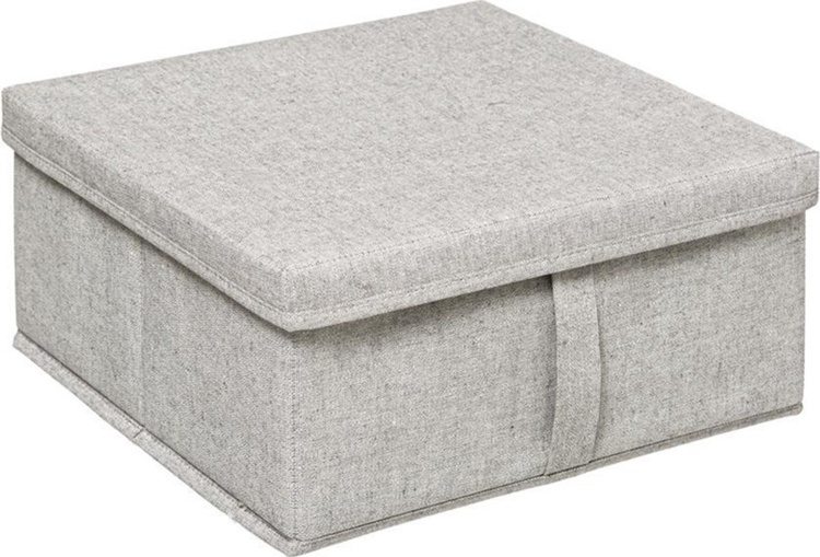 Box with lid, ORGA STORAGE BOX MEDIUM, 31 x 31 x H 15 cm, Beige-Grey in the group Storage / Wardrobe storage at SmartaSaker.se (40228)