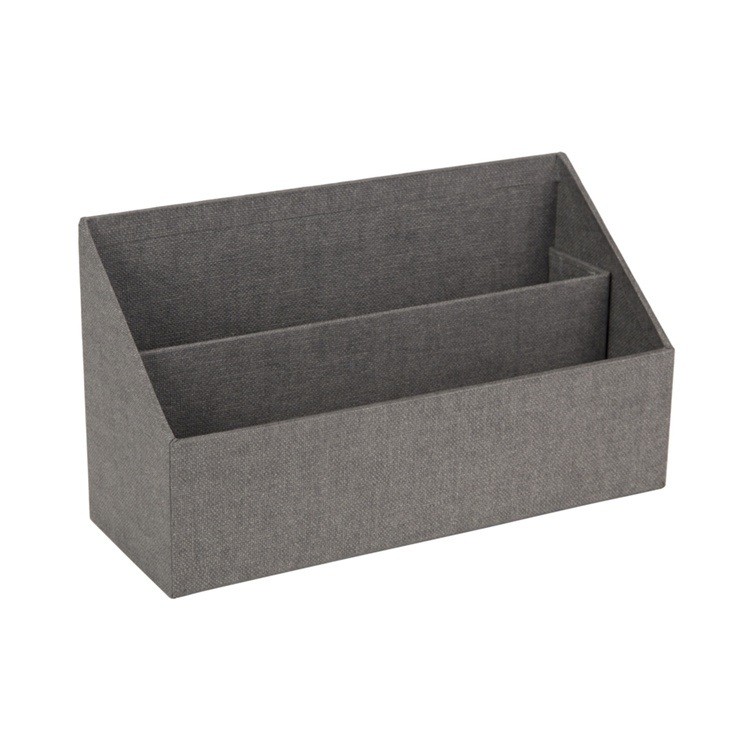Letter Holder, Canvas Laminate, GEORGE, 25,5 x 10 x H14,5 cm, Grey in the group Storage / Office supplies at SmartaSaker.se (40234)