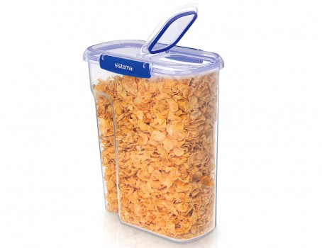 Box for Cereal, Large, 4,2 L, KLIP IT +, Sistema, Clear / Blue in the group Storage / Kitchen storage / Storage bins and jars / Sistema at SmartaSaker.se (40265)