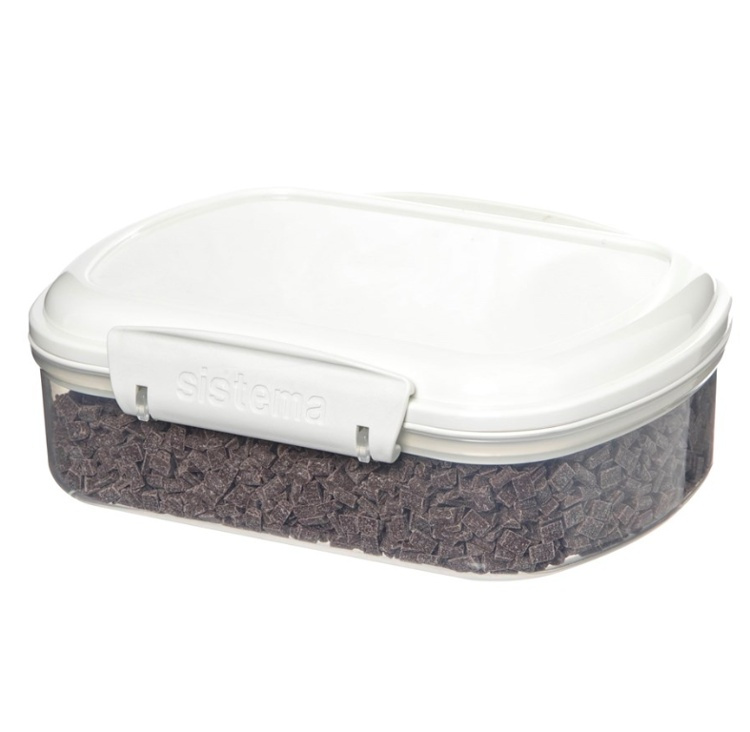 Jar, for nuts, grain, 685 ml, SISTEMA BAKE IT, Klar / Vit in the group Storage / Kitchen storage / Storage bins and jars at SmartaSaker.se (40266)